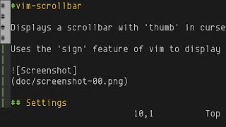 vim-scrollbar with thumb using sign feature