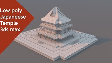 Low poly Japanese Temple - 3ds max beginner tutorial part - 2