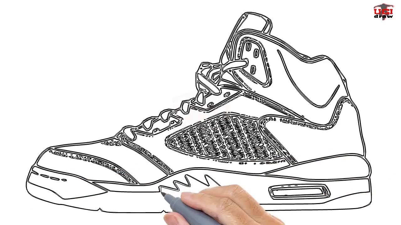 jordan logo drawing easy