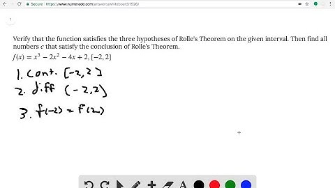 Verify that the function satisfies the three hypotheses of Rolle