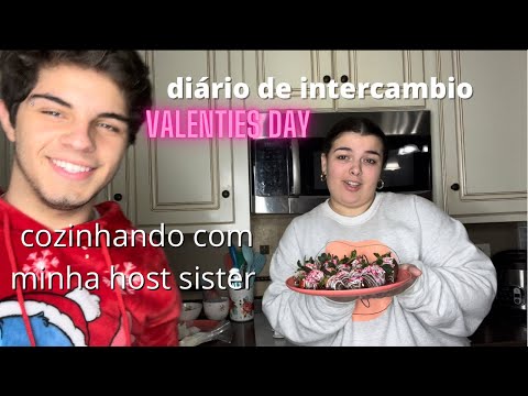 Dia dos namorados nos EUA (COZINHANDO RECEITAS TÍPICAS COM HOST SISTER)