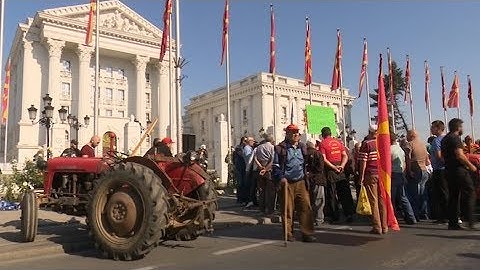 Протестен марш на земјоделците во Скопје