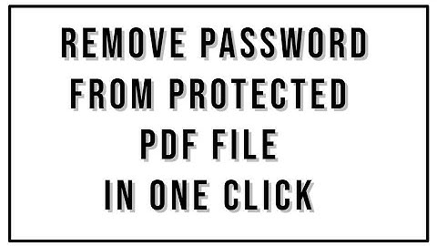 How To Remove Password From Protected Pdf File | Team AAA
