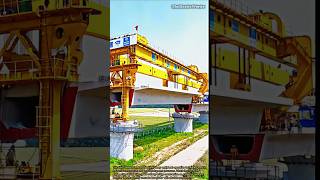 Massive Bridge Girder Installation #heavyequipment #machinery #construction #engineering #bridge