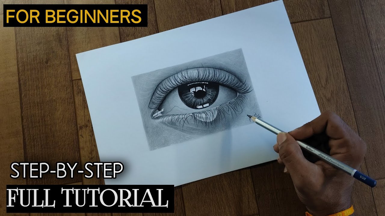 How To Draw Realistic Eye Drawing 😀 || Realistic Eye Drawing Tutorial ...