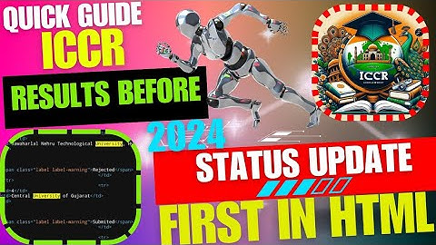 How to Check ICCR Results Early: Step-by-Step HTML Guide | 2024 @5AMFitFuture