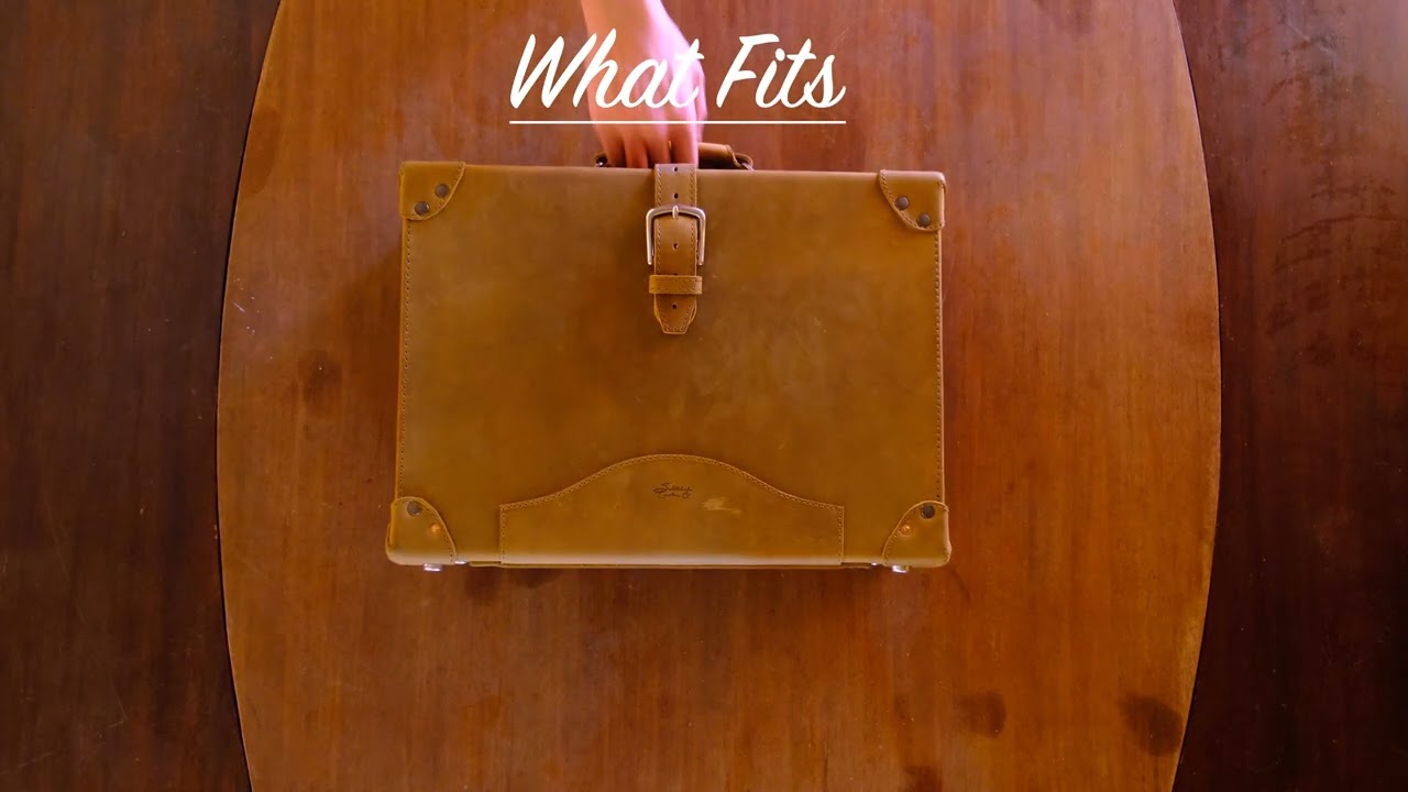 Saddleback Leather 18" Grandfather Briefcase What It Fits YouTube