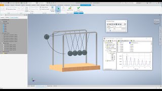 AutoDesk Inventor 2021 Newton Cradle Dynamic Simulation Tutorial