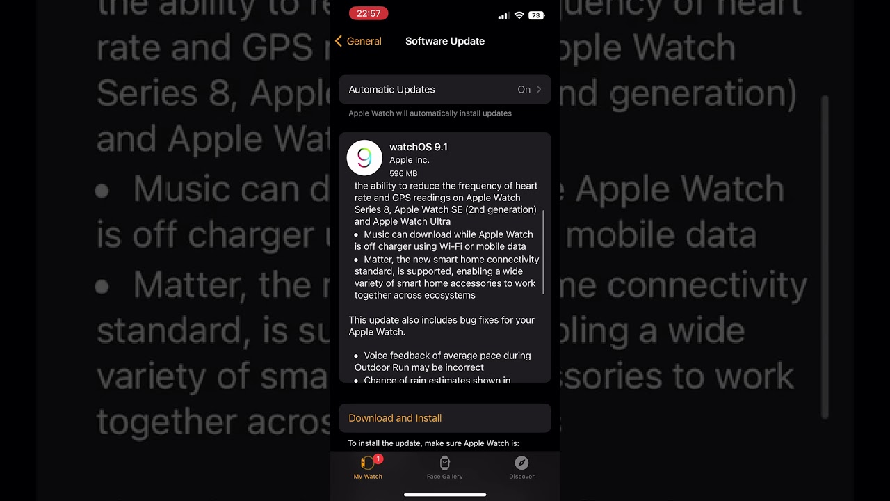 Watch OS 9.1 released