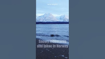 Snowy mountains and lakes in Norway | Sound of waves | Relaxation, Sleep, Focus & Meditation