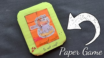 How To Make a puzzle game from cardboard /paper puzzle game project / paper game project/craft video