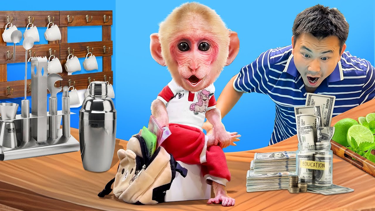 So Cute! Collection of Baby Monkey Bibi's Best Moments Helping Dad & Taking Care of Himself!