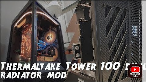 Epic mini ITX build, thermaltake the tower 100 custom loop. 240 radiator, 120 radiator mod