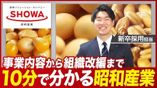 【採用】企業説明「事業内容から組織改編まで　10分で分かる昭和産業」