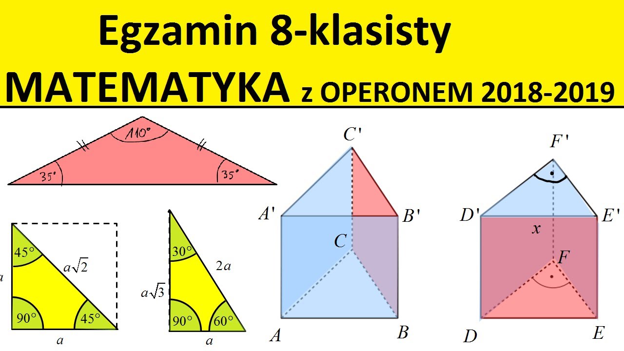 Egzamin ósmoklasisty z OPERONEM MATEMATYKA 2018-2019 - YouTube