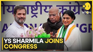 Indian National Congress pitches sister against brother in Andhra | YS Sharmila joins Congress