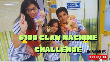 $100 Claw Machine CHALLENGE! 🔥👍