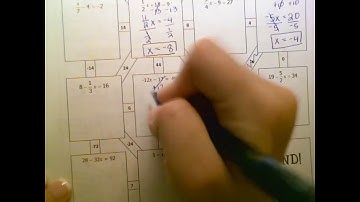 Two Step Equation Maze