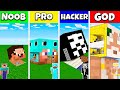Minecraft Battle: NOOB vs PRO vs HACKER vs GOD: INSIDE HEAD HOUSE BASE BUILD CHALLENGE / Animation