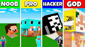 Minecraft Battle: NOOB vs PRO vs HACKER vs GOD: INSIDE HEAD HOUSE BASE BUILD CHALLENGE / Animation