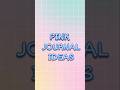 Pink journal ideas #aestheic #trending