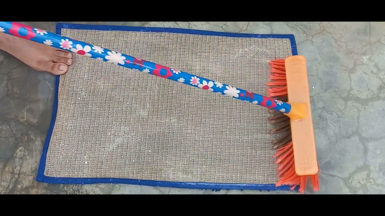 Royal blue door mat cleaning rug cleaning carpet cleaning asmr 