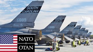 USAF, NATO. F-16, กริพเพน และเครื่องบินขับไล่ไต้ฝุ่น การซ้อมรบร่วมขนาดใหญ่ในสวีเดน