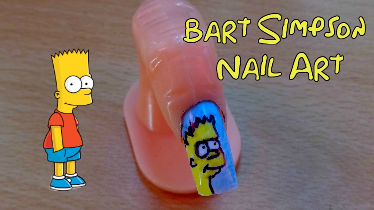 1. Bart Simpson Nail Art Tutorial - wide 6