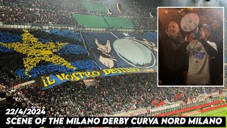 SCENE OF THE MILANO DERBY CURVA NORD MILANO || AC Milan vs Inter Milan 22/4/2024