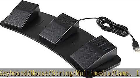 Powboro USB Foot Pedal PC Triple 3 Keys Foot Control Switch Keyboard HID Programmable Shortcut Hotk