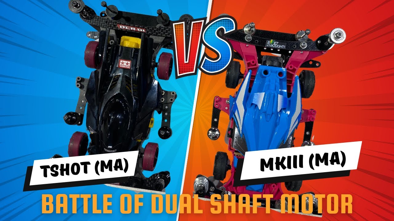 Tamiya Mini 4WD - Battle of Dual Shaft (Hyperdash vs Machdash)