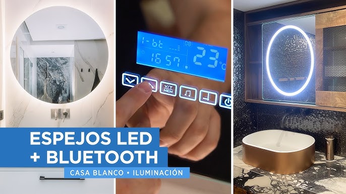 Espejo Baño 60x80 Vertical Luz Led Bluetooth Desempañador