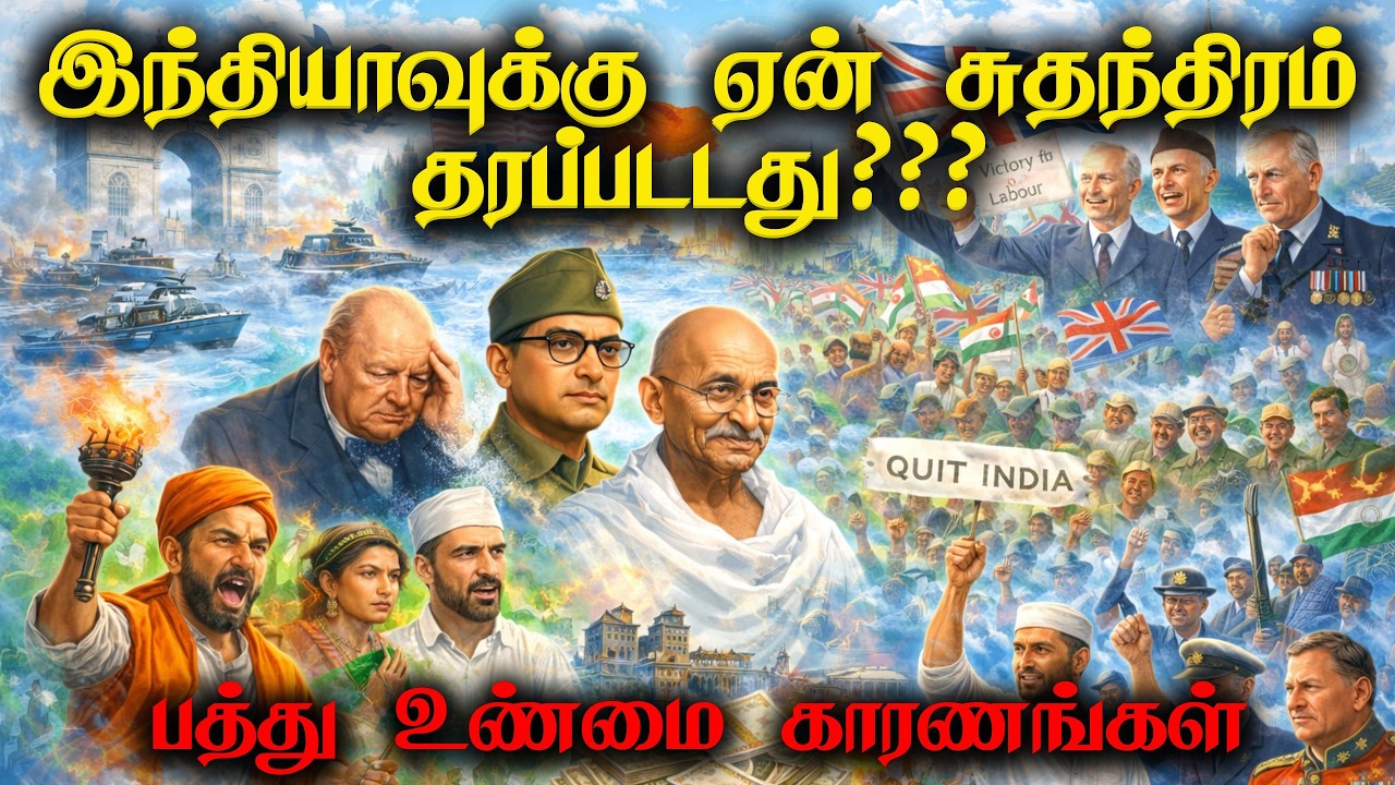பிரிட்டன் ஏன் இந்தியாவை விட்டு வெளியேறியது? | இந்திய விடுதலைக்கு காரணமான 10 முக்கிய காரணங்கள்