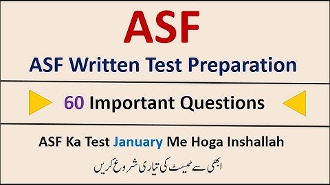 ASF Test Preparation 2025 | Complete Syllabus, MCQs & Practice Test