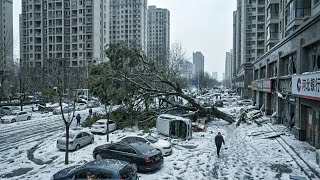 CHINA BURIED in ICE! Massive Hailstorm Turns Hebei Streets White in Minutes