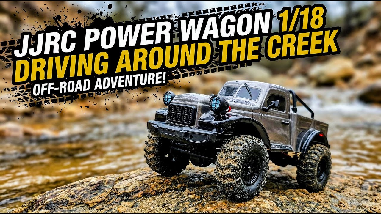 Testing the JJRC 1/18 Power Wagon! 🚙 Creek & Rock Crawling Adventure