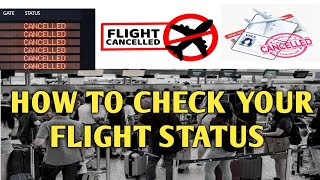 HOW TO CHECK YOUR FLIGHT STATUS IF CANCELLED OR DELAYED