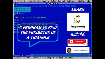 C PROGRAM TO FIND THE PERIMETER OF TRIANGLE USING THREE SIDES