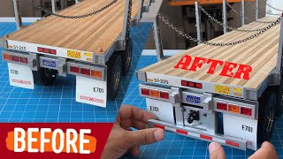 Tamiya FLATBED SEMI-TRAILER RC 1/14 | heavy rear safety bar with hook | Trailer in Train all truck