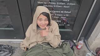 Interview with a girl who talks about getting her arm amputated #kensington #homeless #motivation
