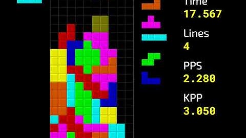 Tetris 40 lines sub-50 seconds clear