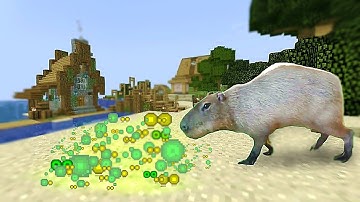 capybara playing minecraft