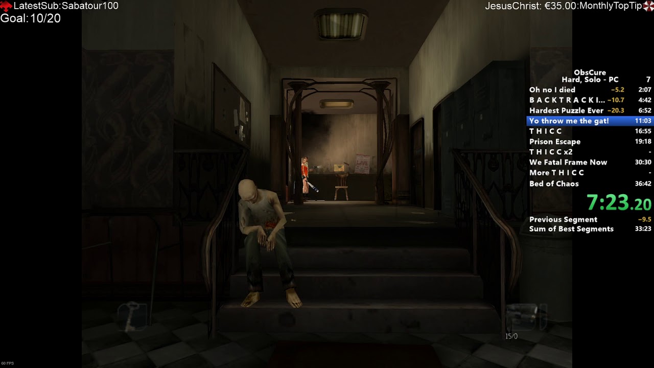 Obscure Speedrun Hard Difficulty 