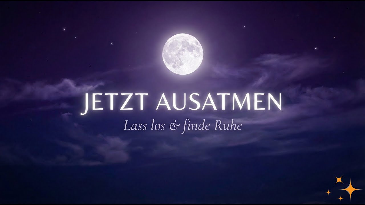 Jetzt ausatmen 🌙 Sanfte Begleitung in tiefen Schlaf & innere Ruhe (Dunkler Bildschirm)