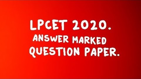 ap lpcet 2020 question paper .#lpcet2020