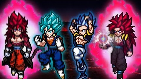 Xeno Vegito SSJ4 OP & Vegito SSB V3 OP VS Gogeta OP(All Form)& Gogeta SSJ4 AF OP in Jump Force Mugen