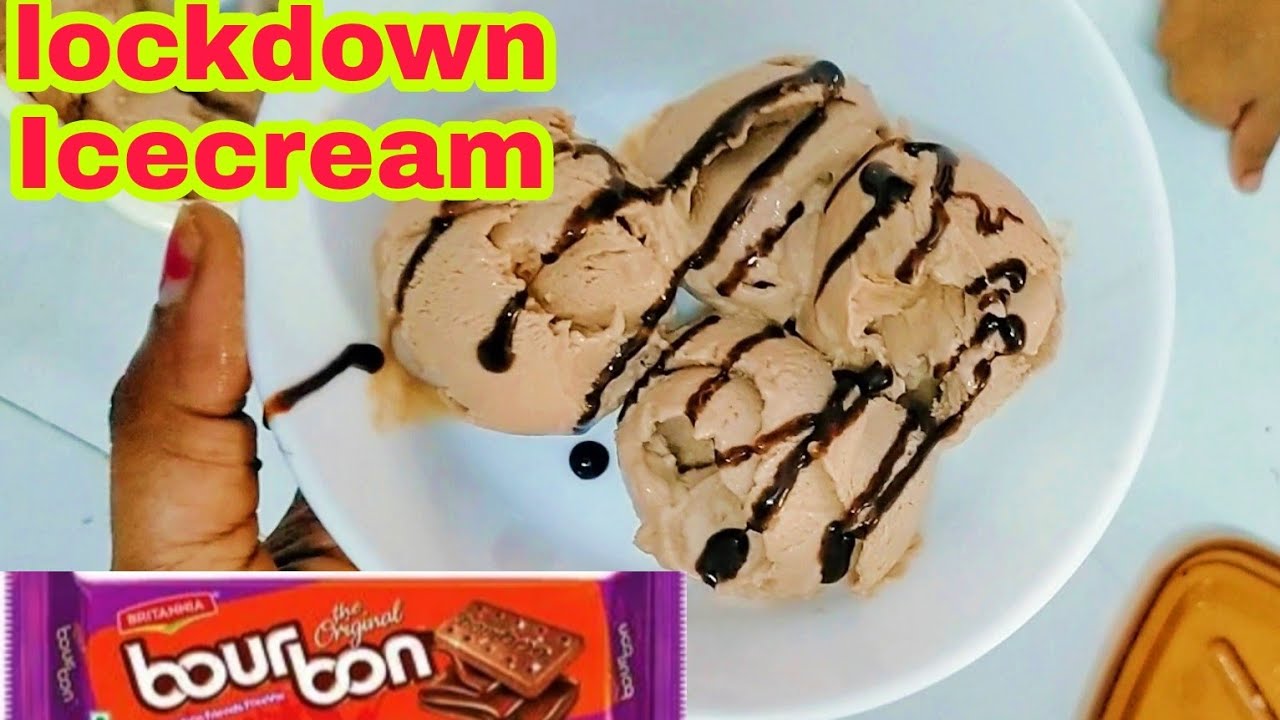 Ice Cream with Bourbon Biscuits Homemade biscuit Ice Cream Recipe