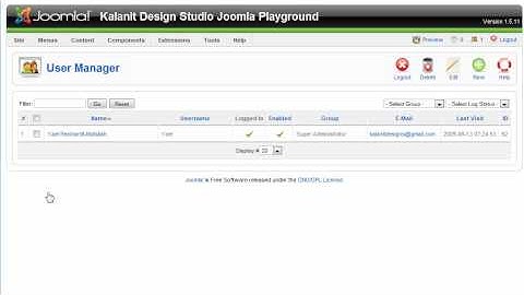 Joomla User Manager, Screencast #3
