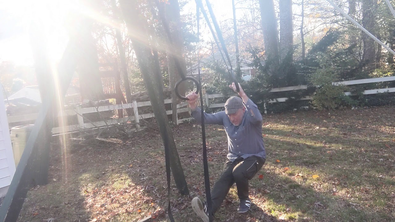 Gymnastics ring assisted pistol squat YouTube