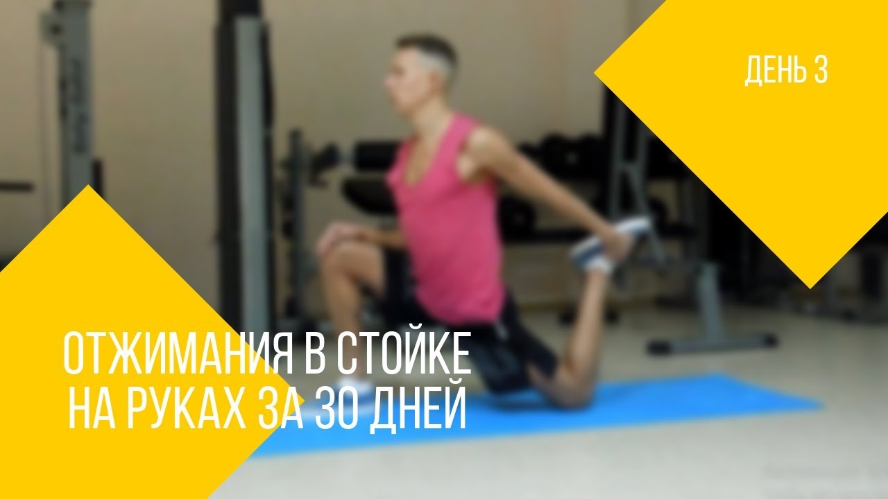 Отжимания в стойке на руках за 30 дней | День 3 - День растяжки - YouTube